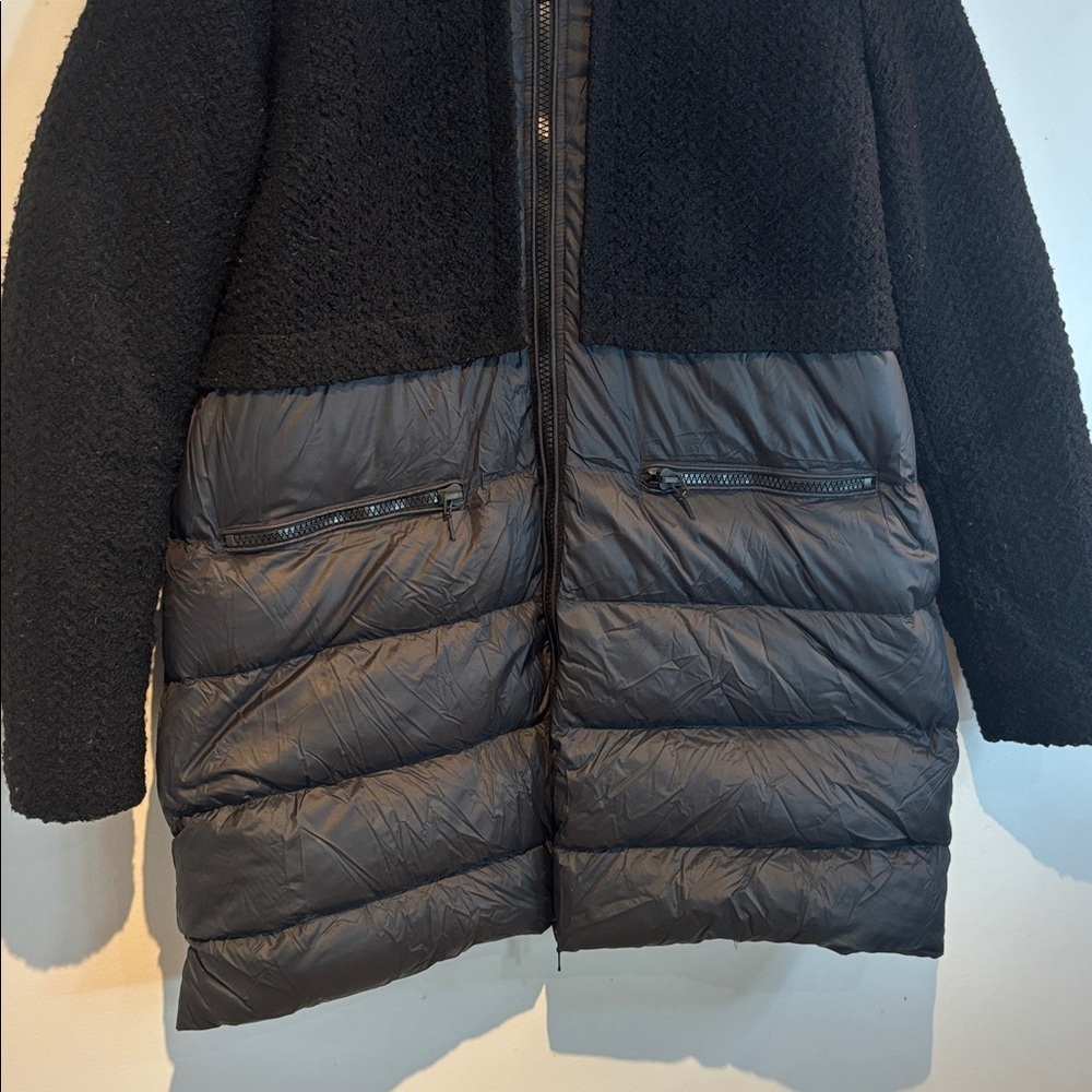 GEOX Women's black wool blend/puffer Jacket size US16 - Picture 14 of 15